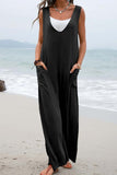 Prettyswomen Contrast Sleeveless Pocket Jumpsuit