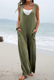 Prettyswomen Contrast Sleeveless Pocket Jumpsuit