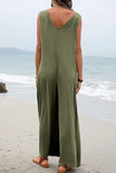 Prettyswomen Contrast Sleeveless Pocket Jumpsuit