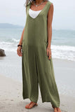 Prettyswomen Contrast Sleeveless Pocket Jumpsuit