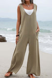 Prettyswomen Contrast Sleeveless Pocket Jumpsuit