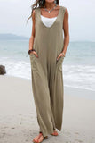 Prettyswomen Contrast Sleeveless Pocket Jumpsuit