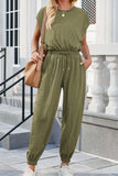 Prettyswomen Cutout Sleeveless Drawstring Long Pants Jumpsuits