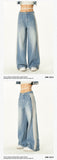 Prettyswomen Dallas Patchwork Denim Blue Cropped Jeans Jacket High Waist Straight Leg Denim Jeans Pants Matching Set