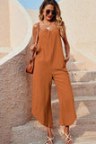 Prettyswomen Solid Color Sleeveless Loose Jumpsuits