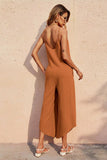 Prettyswomen Solid Color Sleeveless Loose Jumpsuits