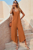 Prettyswomen Solid Color Sleeveless Loose Jumpsuits