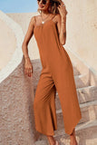 Prettyswomen Solid Color Sleeveless Loose Jumpsuits