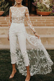 Prettyswomen Lace Fake Two-piece Jumpsuits