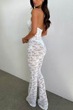 Prettyswomen Lace Halterneck Tie-up Jumpsuits