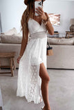 Prettyswomen Lace Patchwork Sleeveless Hollow Jumpsuit