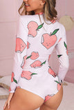 Prettyswomen Long Sleeve Buttoned Printed Rompers