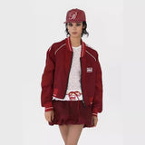 90s streetwear High-Grade Style Retro Baseball Uniform Coat for Women 2024 New Fashion Loose Coat