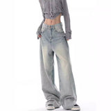 korean fashion Ken Studio Early Autumn New Jeans Women's American Retro Design Niche Loose Wide-Leg Pants Pants