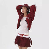 90s streetwear High-Grade Style Retro Baseball Uniform Coat for Women 2024 New Fashion Loose Coat