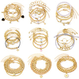 gold Retro Thick Chain Personalized Bracelet Mixed Open Bracelet Bracelet Stacked Style Suit Bracelet