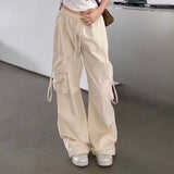 tomboy fits American Retro Slimming Overalls for Women Leg Loose Casual Pants