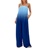 Prettyswomen Summer Women Clothing Casual Loose Sleeveless High Waist Jumpsuit