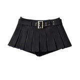 dream clothes Ypff Trendy Women's Sexy Hot Girl Low Waist Navel Skirt Belt Underpants Anti-Exposure Skirt Pleated Skirt