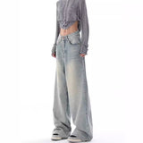 korean fashion Ken Studio Early Autumn New Jeans Women's American Retro Design Niche Loose Wide-Leg Pants Pants