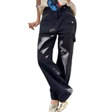 Fall Street Style summer outfits inspo American Casual Overalls Women's 2024 New Spring Wide-Leg Pants Western Style Loose Slimming Straight Pants Autumn and Winter