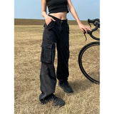 Prettyswomen-shop Fall Street Style y2k American Retro Heavy-Duty Washed Old Vibe Jeans Men's and Women's Ins Niche Multi-Pocket Overalls Pants