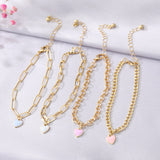 gold Retro Thick Chain Personalized Bracelet Mixed Open Bracelet Bracelet Stacked Style Suit Bracelet