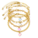 gold Retro Thick Chain Personalized Bracelet Mixed Open Bracelet Bracelet Stacked Style Suit Bracelet