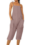 Prettyswomen Pocket Eyelet Cami Capri Jumpsuits