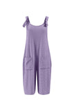 Prettyswomen Pocket Eyelet Cami Capri Jumpsuits