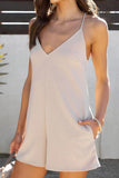 Prettyswomen Pocketed V Neck Cami Rompers