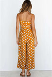 Prettyswomen Polka Dots Tie-waist Cami Jumpsuits