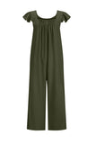 Prettyswomen Ruffle Sleeve Pocketed Jumpsuits