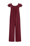 Prettyswomen Ruffle Sleeve Pocketed Jumpsuits