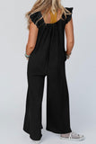 Prettyswomen Ruffle Sleeve Pocketed Jumpsuits