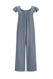 Prettyswomen Ruffle Sleeve Pocketed Jumpsuits