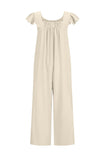 Prettyswomen Ruffle Sleeve Pocketed Jumpsuits