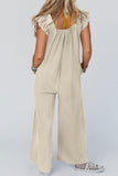 Prettyswomen Ruffle Sleeve Pocketed Jumpsuits