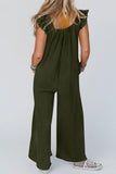 Prettyswomen Ruffle Sleeve Pocketed Jumpsuits