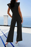 Prettyswomen Ruffled Tie Waist Sleeveless Jumpsuits