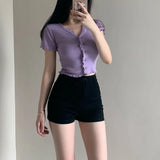 Prettyswomen Women Denim Shorts Summer Harajuku High Waist Elastic Jean Shorts Sexy Skinny Casual Fashion Korean Style Wide Leg Pants