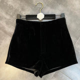 Prettyswomen Velvet Women Hot Shorts Autumn Winter High Waist Slim Black Shorts Women Hot Girls Fashion Sweet Women Short Pants