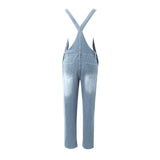 Prettyswomen-Women'S Pants For Work Casual Ladies' Casual Slacks With Loose Denim Straps Women Short Pants Jumpsuits