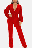 Prettyswomen Sequin V Neck Strappy Jumpsuits