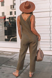 Prettyswomen Single-breasted High Waist Sleeveless Jumpsuits