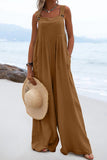 Prettyswomen Sleeveless Button-down Jumpsuits