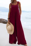 Prettyswomen Sleeveless Button-down Jumpsuits