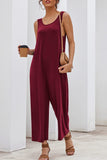 Prettyswomen Sleeveless Pocketed Wide Leg Jumpsuits