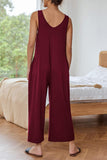 Prettyswomen Sleeveless Pocketed Wide Leg Jumpsuits