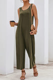 Prettyswomen Sleeveless Pocketed Wide Leg Jumpsuits